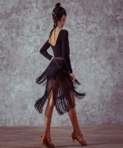 Юбка с двухъярусной бахромой